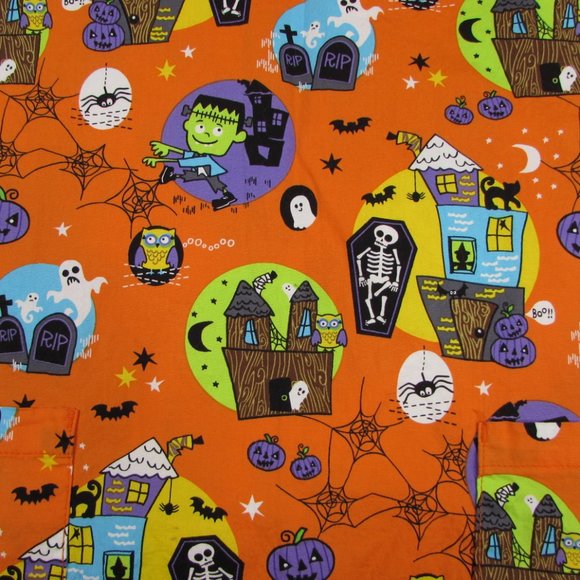 Dickies Cute Halloween Medium Scrub Top - Picture 3 of 7